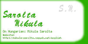 sarolta mikula business card